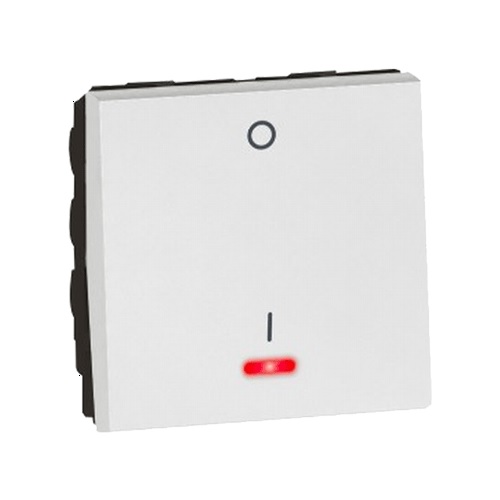 Legrand Arteor White Switch With Indicator, 1/2 M, 5735 30